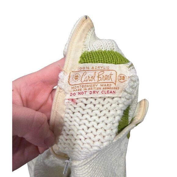 Vintage Carol Brent 1960’s Grandma Mock Neck Snowflake Ski Sweater - Picture 4 of 4